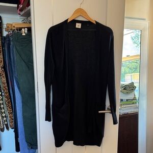 CAbi Classic Black Open Cardigan